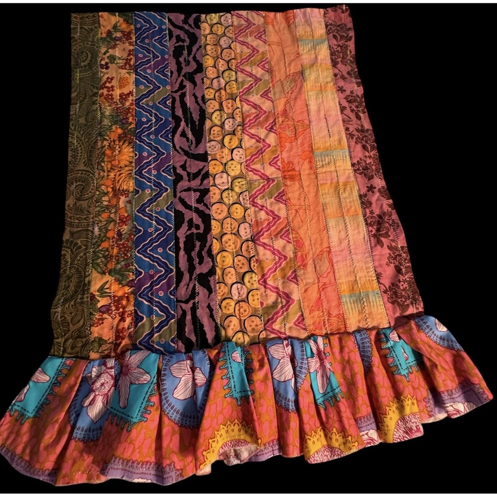 Kantha Like Napkin Bohemian Handmade Kitchen Towel Dining Table Decor NWOT Boho
